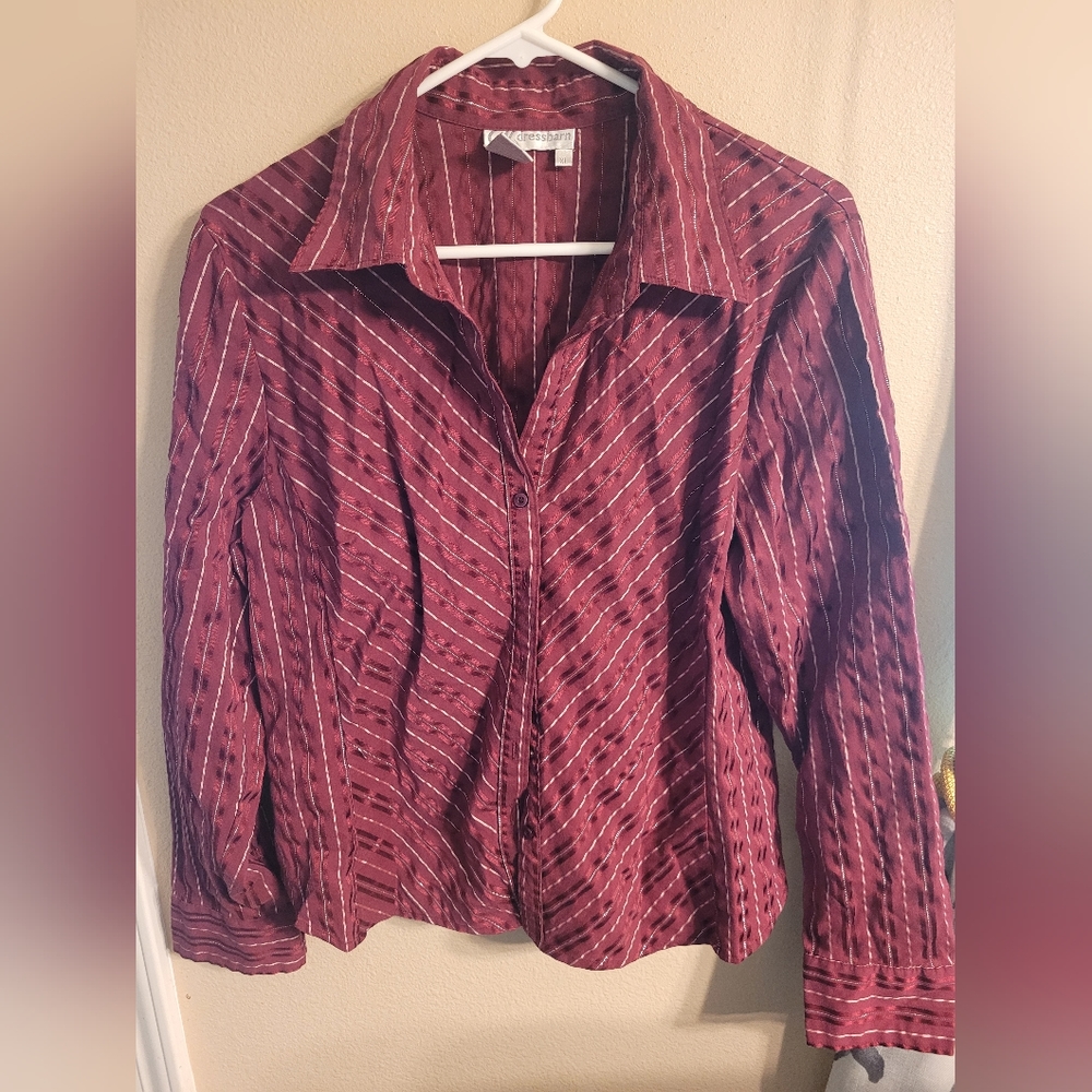 Womens XL Dressbarn Long Sleeve Blouse